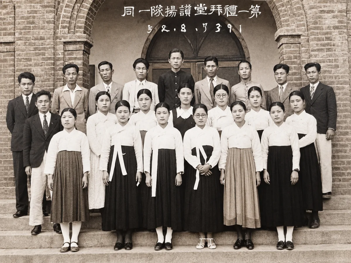 신명여학교 옛 사진 복원 이미지